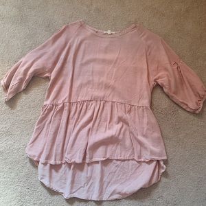 Pink peplum tunic